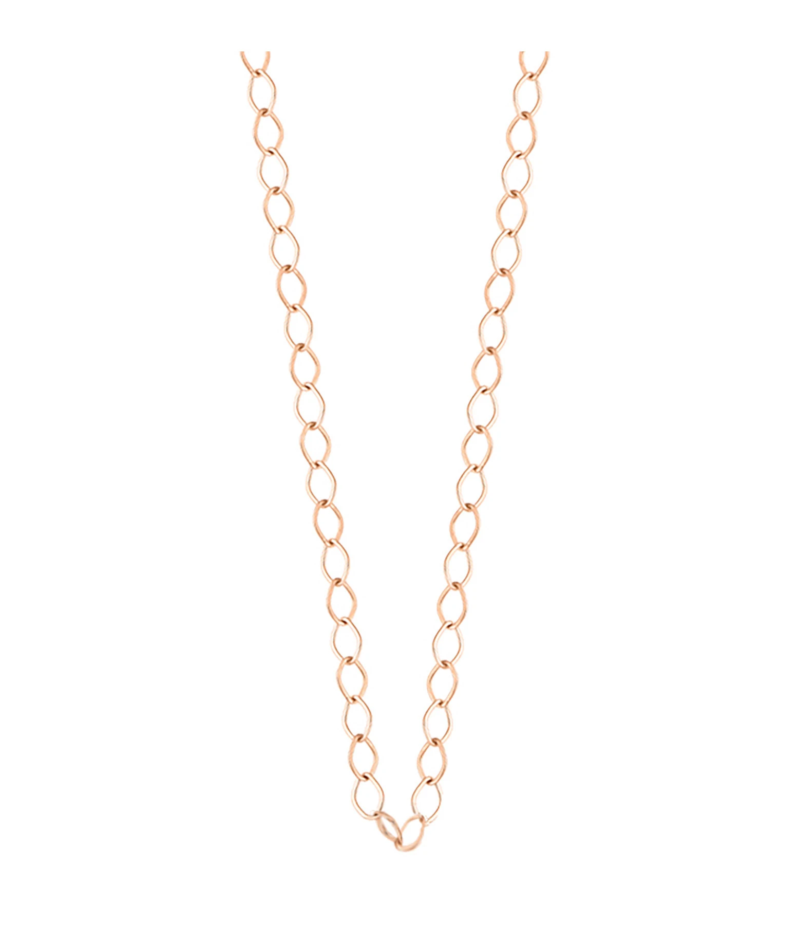 Ginette NY Chaîne Maille Fusion Or Rose, 50 Cm 1 Ginette NY Chaîne Maille Fusion Or Rose, 50 Cm