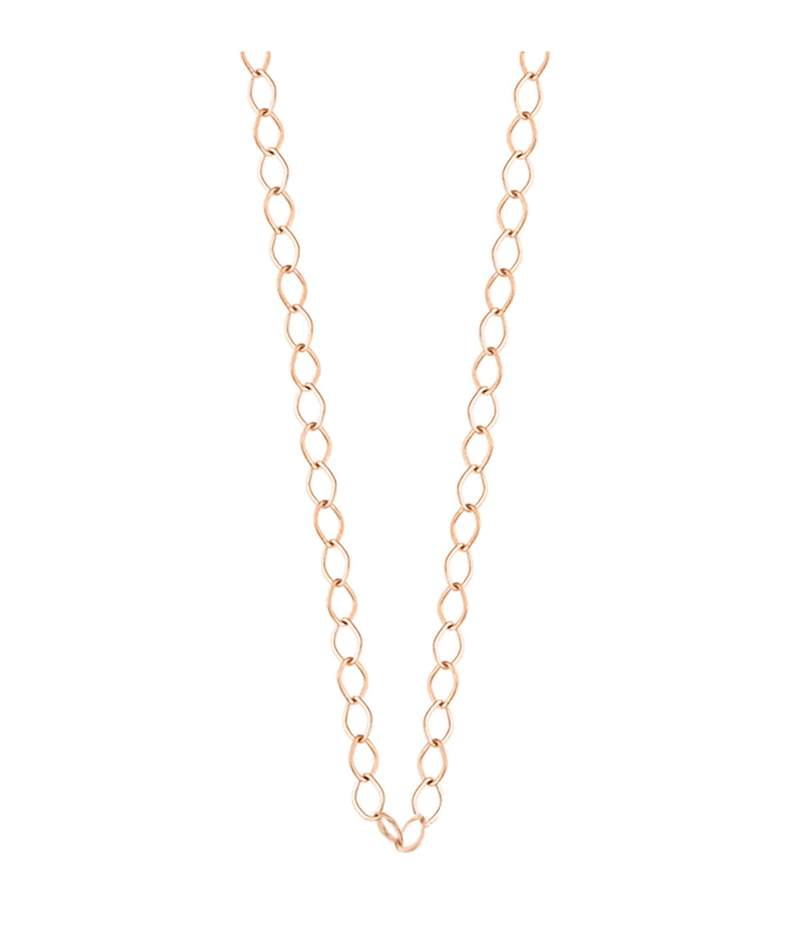 Ginette NY Chaîne Maille Fusion Or Rose, 60 Cm 1 Ginette NY Chaîne Maille Fusion Or Rose, 60 Cm
