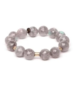 LSONGE Bracelet Chance Argent Doré Labradorite