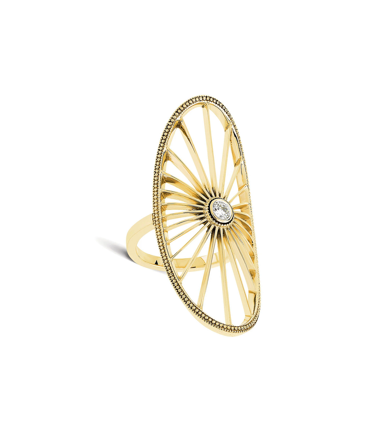 NAVA JOAILLERIE Bague Cheyenne Ovale Diamant Or Jaune 1 NAVA JOAILLERIE Bague Cheyenne Ovale Diamant Or Jaune