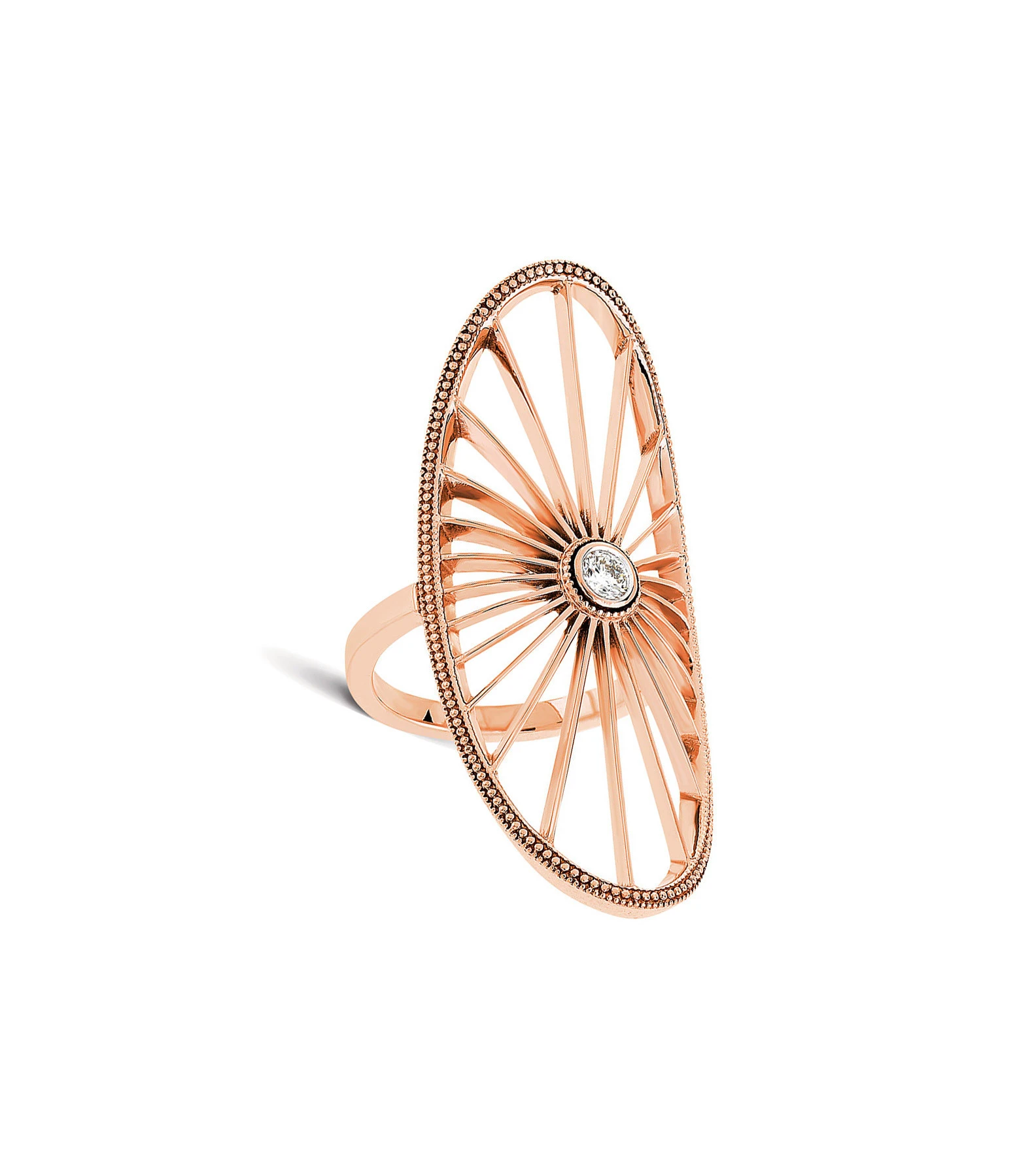 NAVA JOAILLERIE Bague Cheyenne Ovale Diamant Or Rose 1 NAVA JOAILLERIE Bague Cheyenne Ovale Diamant Or Rose