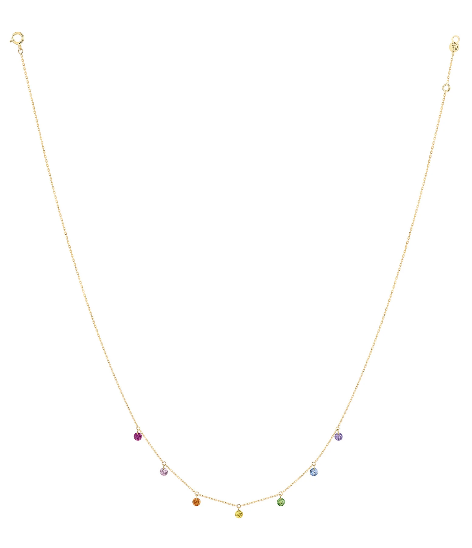 LA BRUNE & LA BLONDE Collier Confetti 7 Rubis Saphir Tsavorite Améthyste Or Jaune 2 LA BRUNE & LA BLONDE Collier Confetti 7 Rubis Saphir Tsavorite Améthyste Or Jaune – Image 2