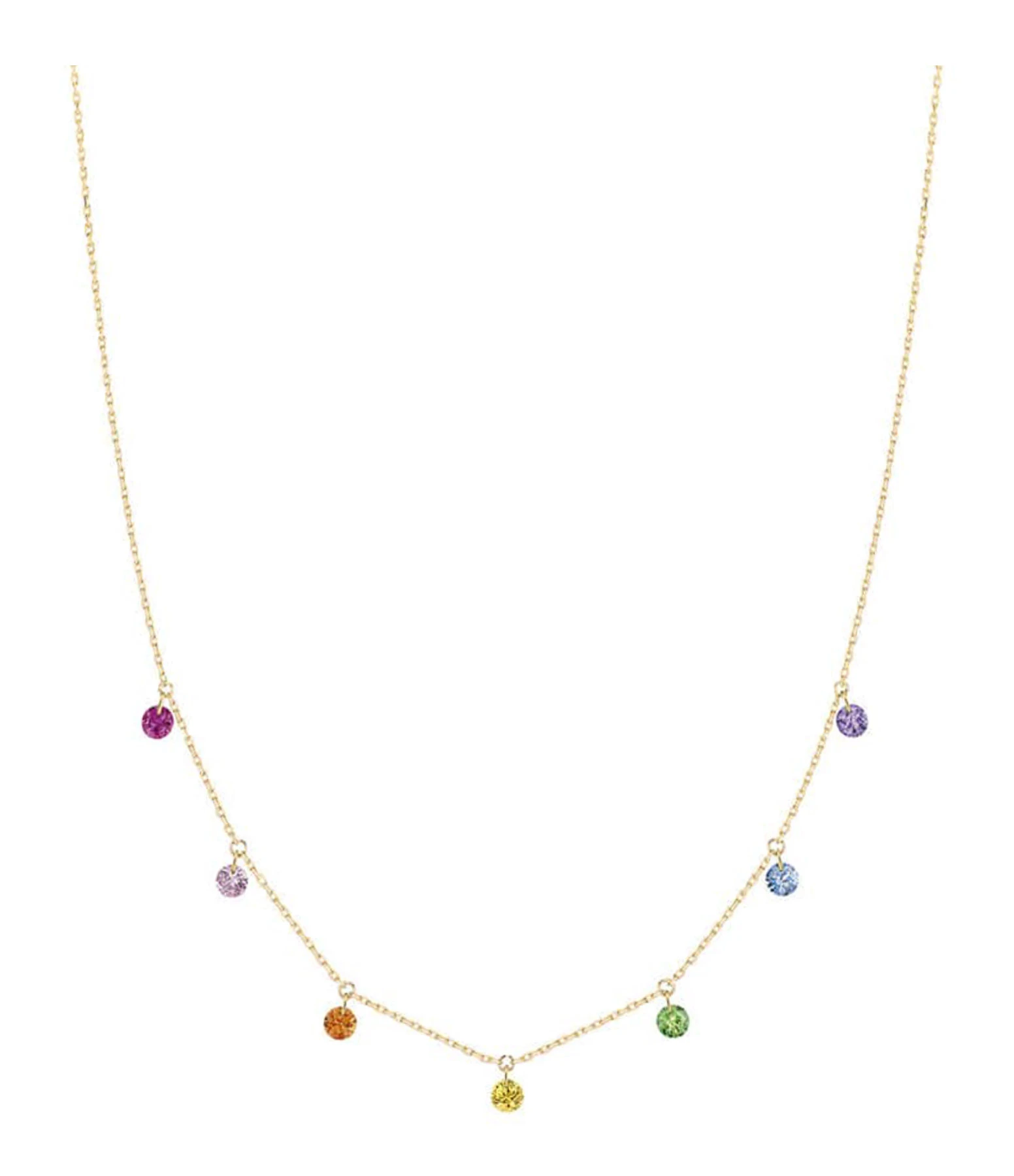 LA BRUNE & LA BLONDE Collier Confetti 7 Rubis Saphir Tsavorite Améthyste Or Jaune 1 LA BRUNE & LA BLONDE Collier Confetti 7 Rubis Saphir Tsavorite Améthyste Or Jaune