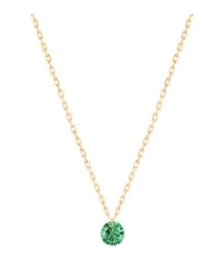 LA BRUNE & LA BLONDE Collier Confetti Émeraude Or Jaune