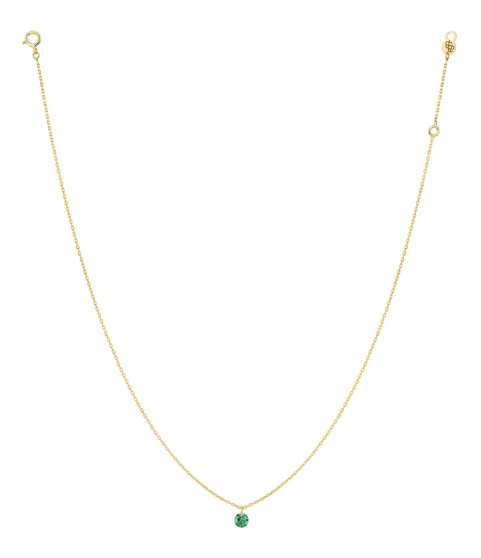 LA BRUNE & LA BLONDE Collier Mini Confetti Tsavorite Or Jaune 2 LA BRUNE & LA BLONDE Collier Mini Confetti Tsavorite Or Jaune – Image 2