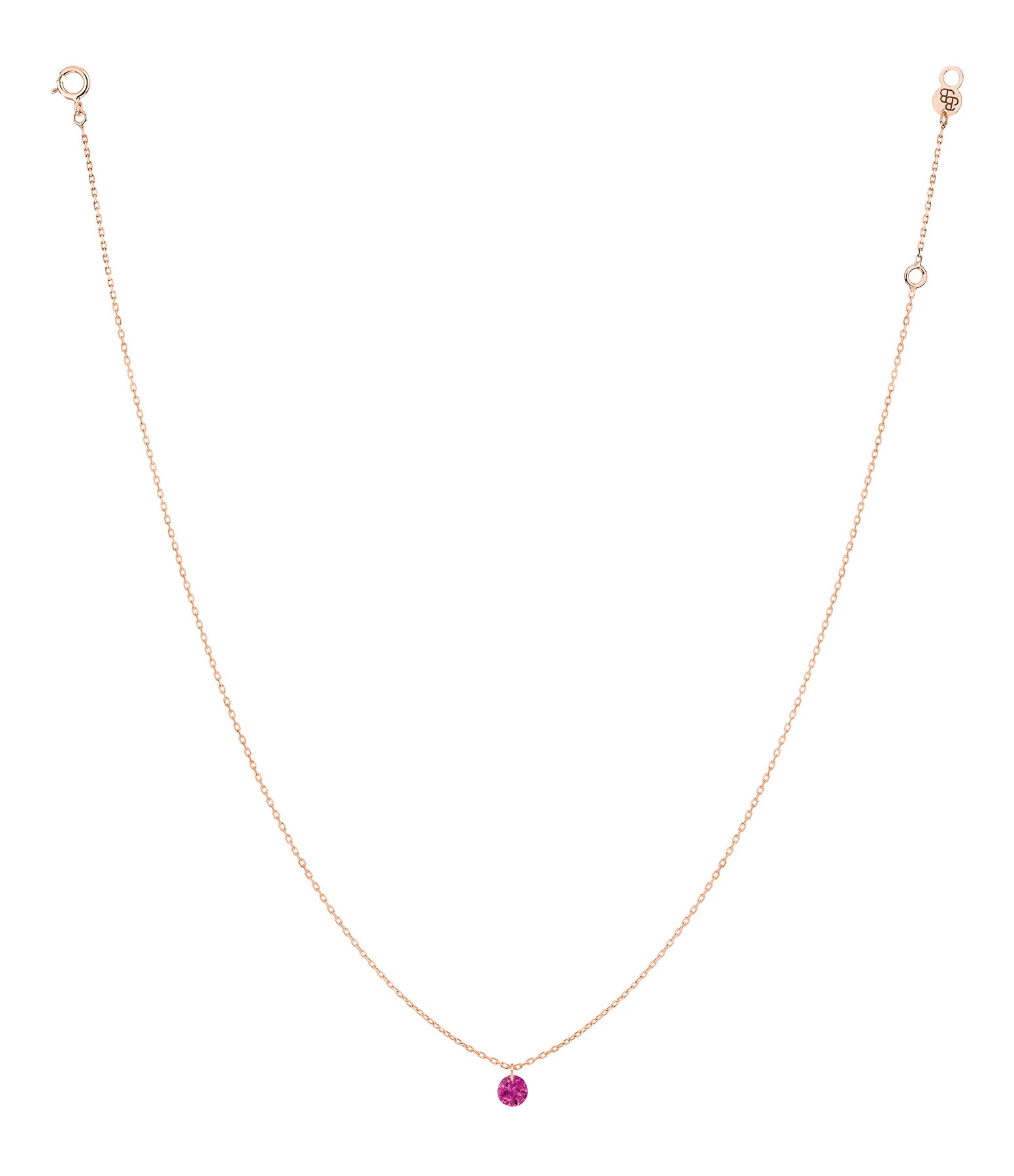 LA BRUNE & LA BLONDE Collier Mini Confetti Rubis Or Rose 2 LA BRUNE & LA BLONDE Collier Mini Confetti Rubis Or Rose – Image 2