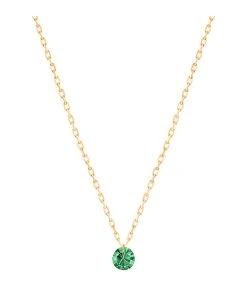 Shaker Jewels Magasin 12 LA BRUNE & LA BLONDE Collier Mini Confetti Tsavorite Or Jaune