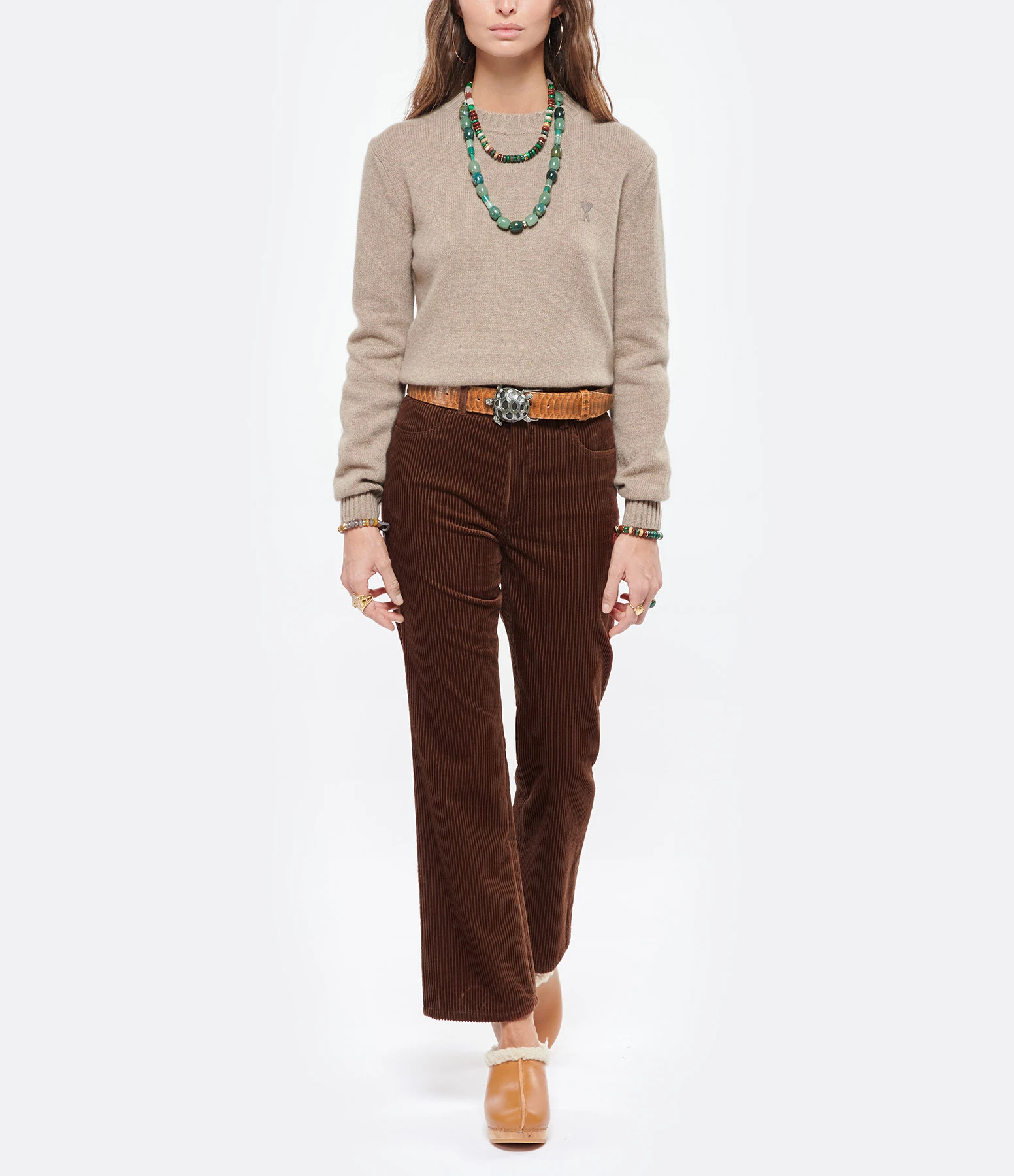 Claris Virot Ceinture Tortue Python Moka Argenté 3 Claris Virot Ceinture Tortue Python Moka Argenté – Image 3