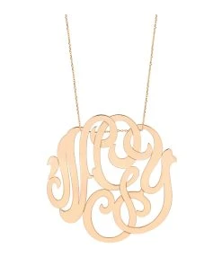 Ginette NY Collier Monogramme NGY Jumbo Or Rose