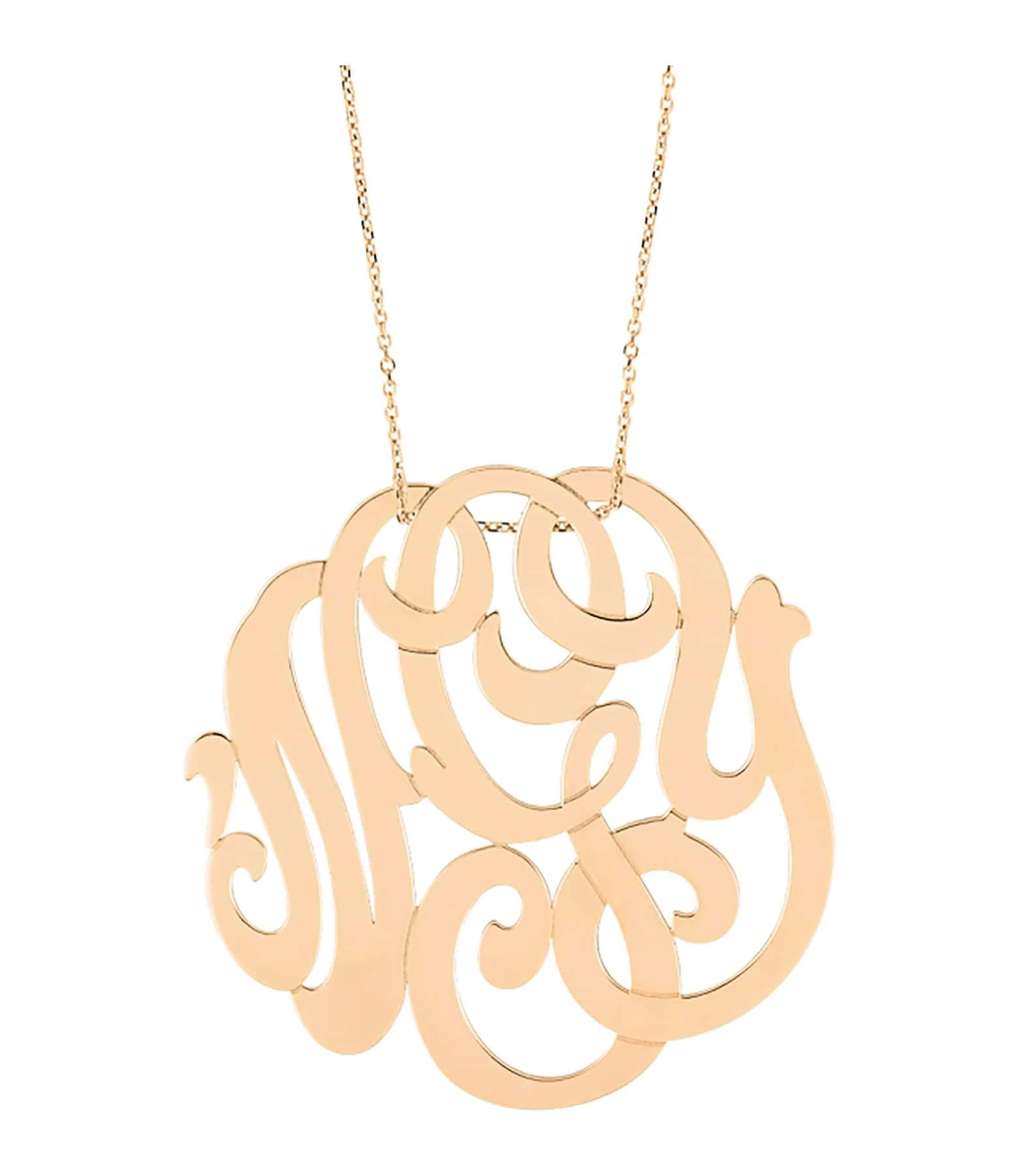 Ginette NY Collier Monogramme NGY MM Or Rose 1 Ginette NY Collier Monogramme NGY MM Or Rose