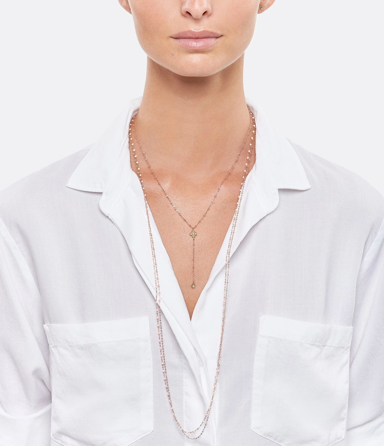 GIGI CLOZEAU Collier Chapelet Lucky Trèfle Perles Résine Or Diamants 6 GIGI CLOZEAU Collier Chapelet Lucky Trèfle Perles Résine Or Diamants – Image 6