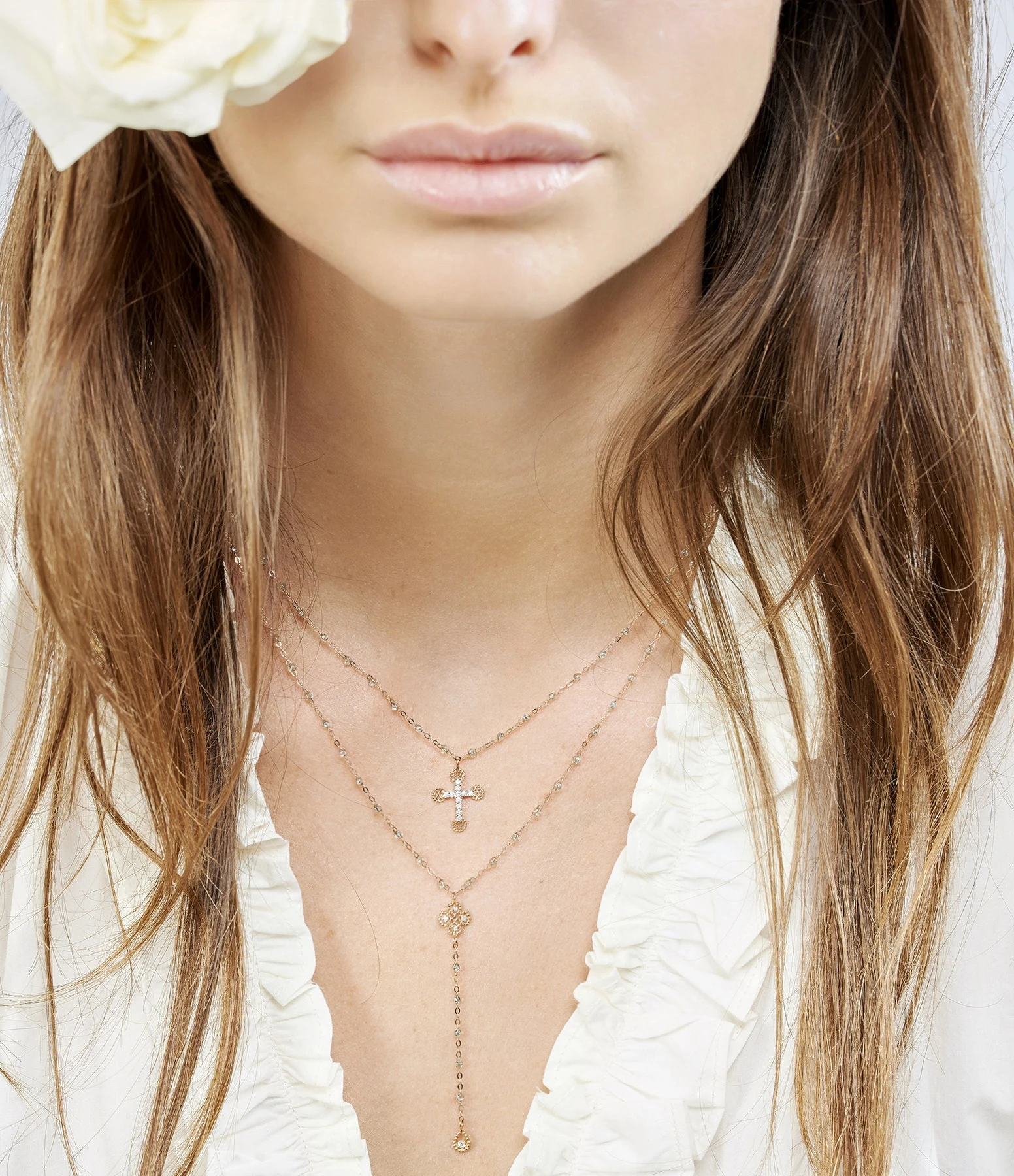 GIGI CLOZEAU Collier Chapelet Lucky Trèfle Perles Résine Or Diamants 8 GIGI CLOZEAU Collier Chapelet Lucky Trèfle Perles Résine Or Diamants – Image 8