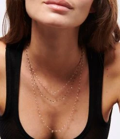 GIGI CLOZEAU Collier 1 Diamant Perles Résine Or Rose 19 GIGI CLOZEAU Collier 1 Diamant Perles Résine Or Rose -Shaker Jewels Magasin clozb look20221116 376 1