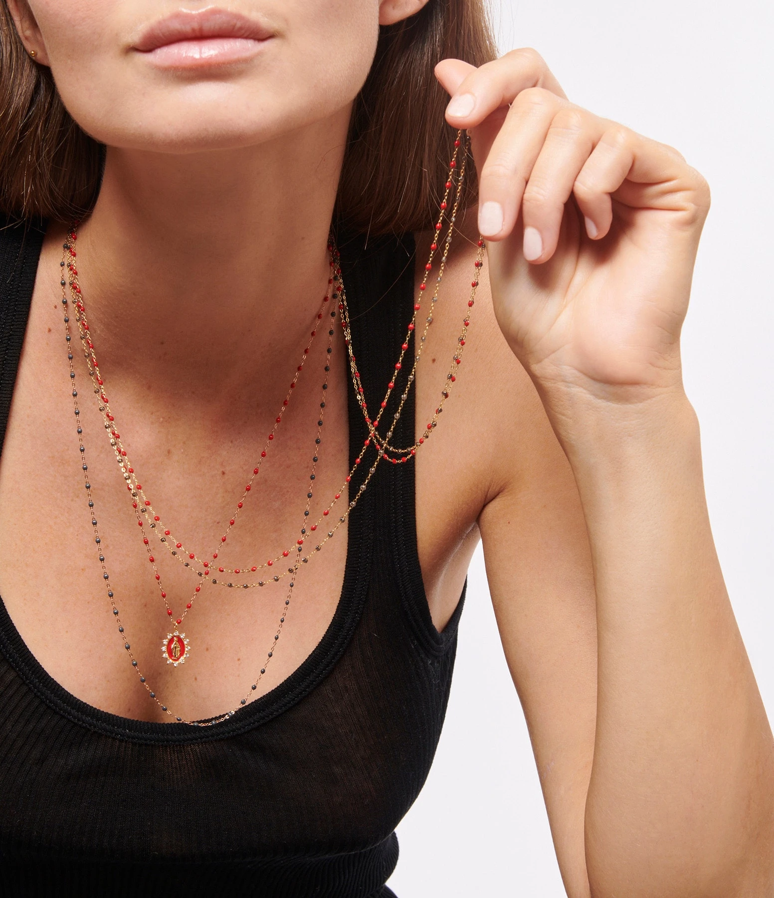 GIGI CLOZEAU Collier Perles Résine Or, 60 Cm 5 GIGI CLOZEAU Collier Perles Résine Or, 60 Cm – Image 5