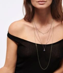 GIGI CLOZEAU Collier 5 Diamants Perles Résine Or Rose -Shaker Jewels Magasin clozb look20221116 425