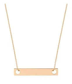 Ginette NY Collier Baguette Mini Or Rose