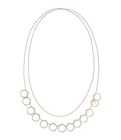 Ginette NY Sautoir Tiny 13 Cercles Or Rose