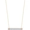 Ginette NY Collier Baguette Mini Or Rose Diamants
