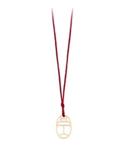 Ginette NY Collier Mini Wish Soie Or Rose