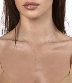 VANRYCKE Collier One Chapelet Diamants Or Blanc -Shaker Jewels Magasin co2b1 02 vanrycke one collier pendant or blanc 2 diamants 3