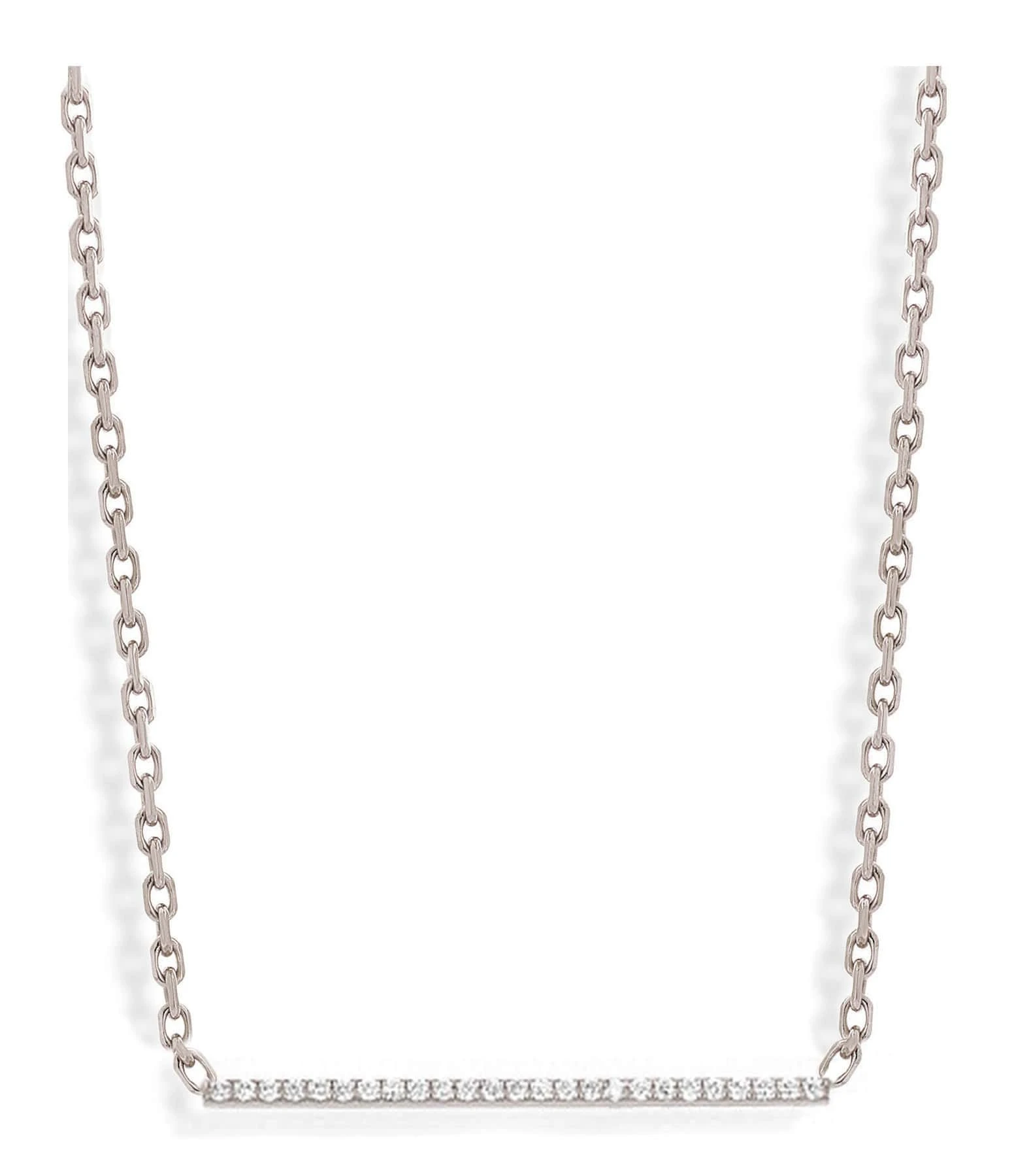 NAVA JOAILLERIE Collier Hash Barrette Diamants Or Blanc 1 NAVA JOAILLERIE Collier Hash Barrette Diamants Or Blanc