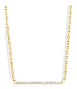 NAVA JOAILLERIE Collier Hash Barrette Diamants Or Jaune