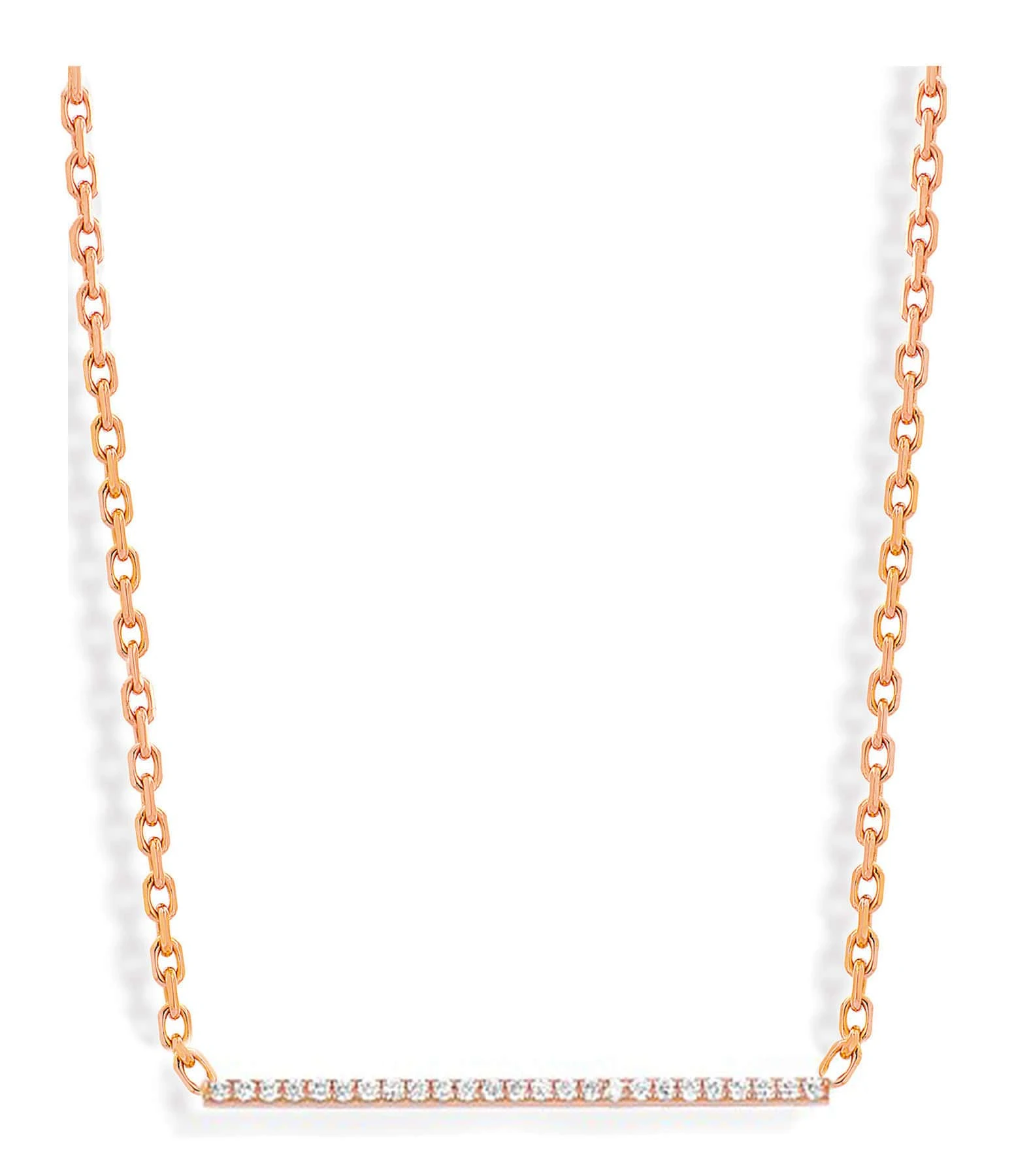 NAVA JOAILLERIE Collier Hash Barrette Diamants Or Rose 1 NAVA JOAILLERIE Collier Hash Barrette Diamants Or Rose