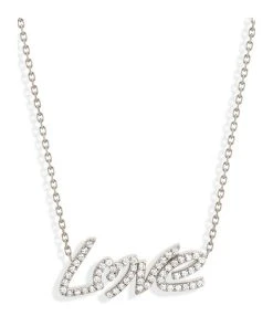 NAVA JOAILLERIE Collier Love Total Diamants Or Blanc