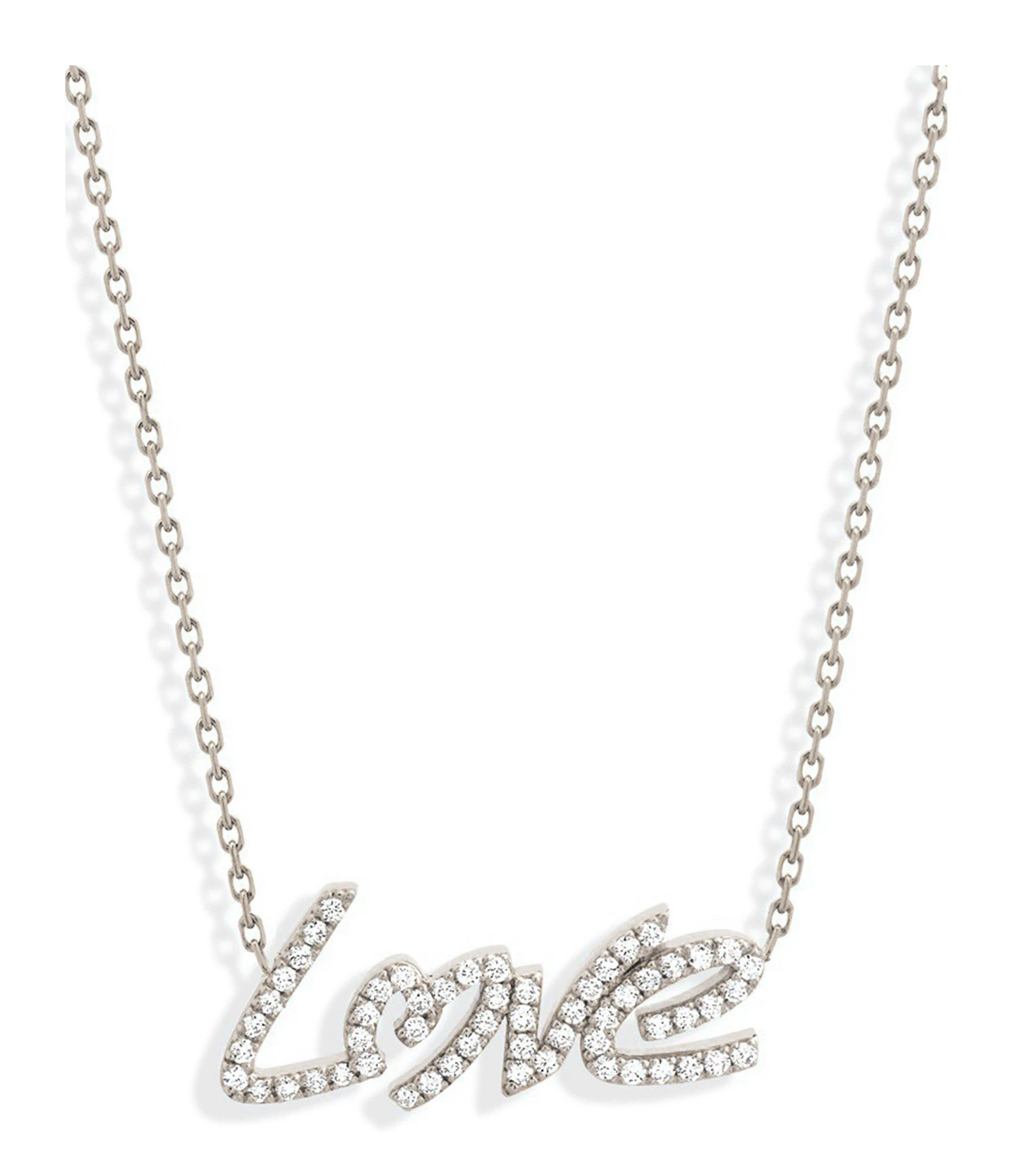 NAVA JOAILLERIE Collier Love Total Diamants Or Blanc 1 NAVA JOAILLERIE Collier Love Total Diamants Or Blanc