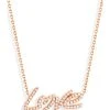 NAVA JOAILLERIE Collier Love Total Diamants Or Rose