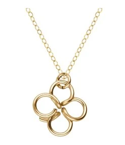 ATELIER PAULIN Collier Lucky One Trèfle Gold Filled, Collection Charms