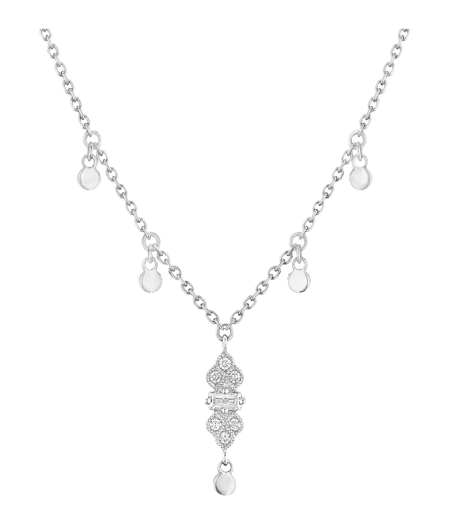 STONE PARIS Collier Plein Soleil Or Blanc Diamants 1 STONE PARIS Collier Plein Soleil Or Blanc Diamants