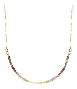 ATELIER PAULIN Collier Chaîne Fauve Gold Filled Saphir