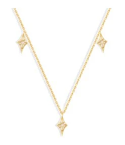 NAVA JOAILLERIE Collier Cheyenne Mini-Losange Diamants Or Jaune