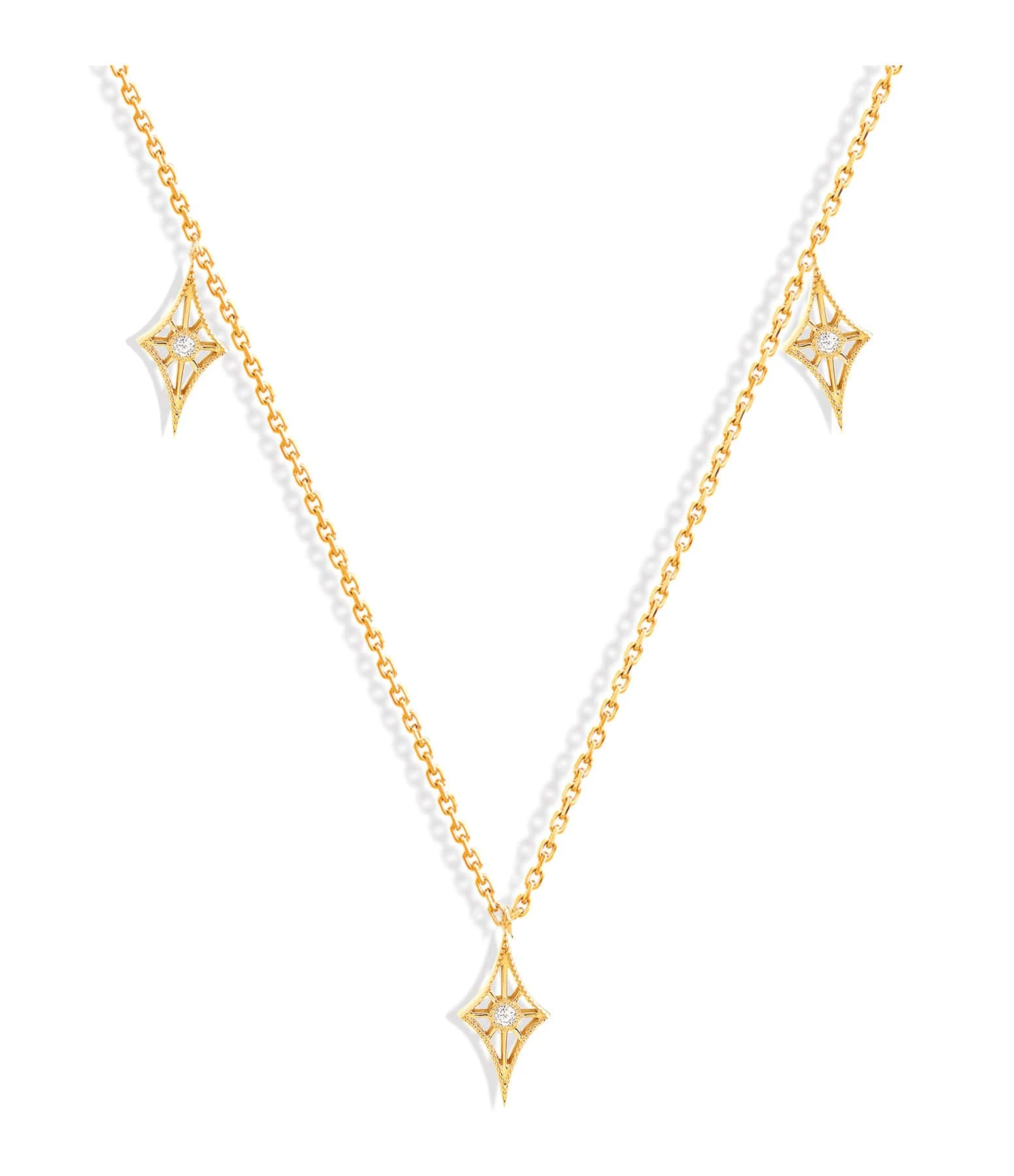 NAVA JOAILLERIE Collier Cheyenne Mini-Losange Diamants Or Jaune 1 NAVA JOAILLERIE Collier Cheyenne Mini-Losange Diamants Or Jaune