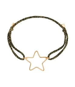 ATELIER PAULIN Bracelet Cordon Lurex Stardust Mini Étoile Gold Filled