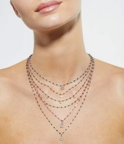 GIGI CLOZEAU Collier Résine L'Œil Du Pirate Diamants Or Rose -Shaker Jewels Magasin courbes 2 1