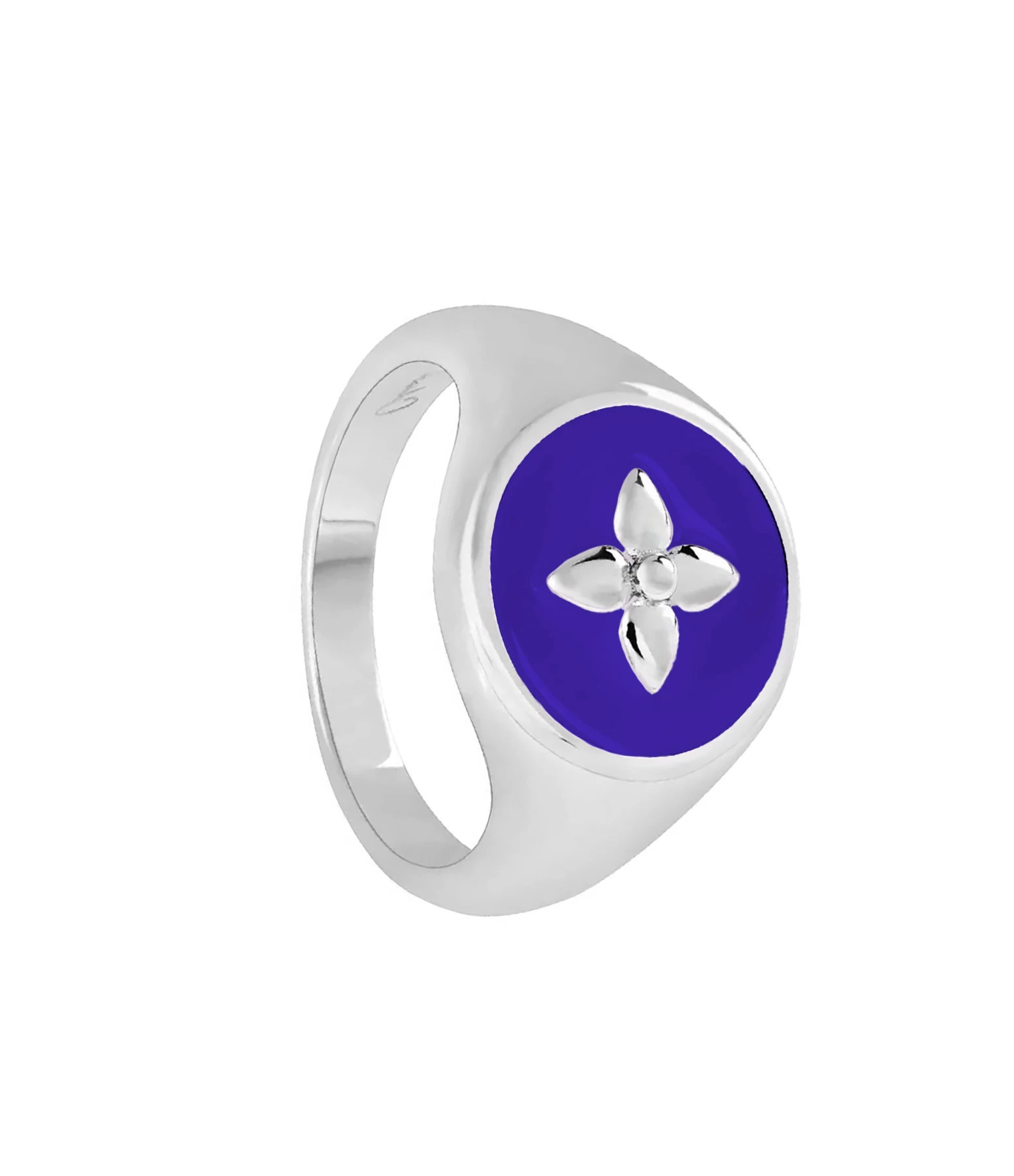 CABIROL Chevalière Croisette Bleu Klein 1 CABIROL Chevalière Croisette Bleu Klein