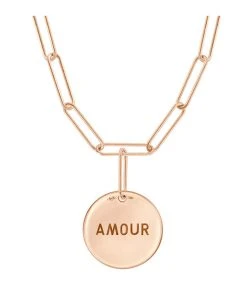 VANRYCKE Collier Shaman Talisman Amour Or Rose