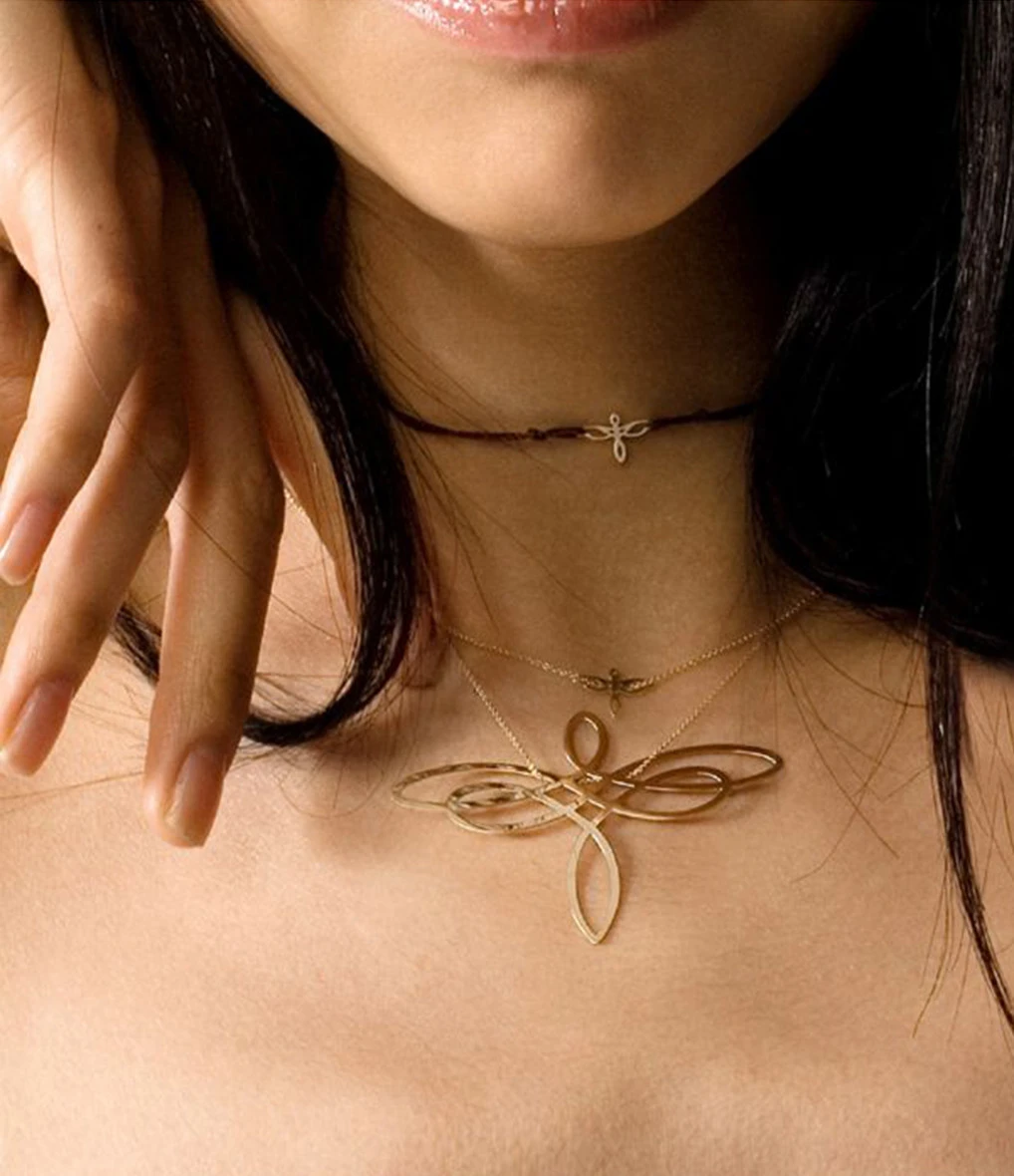 Ginette NY Collier Jumbo Dragonfly Or Rose 2 Ginette NY Collier Jumbo Dragonfly Or Rose – Image 2