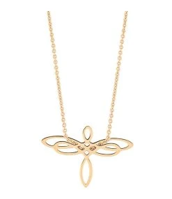 Ginette NY Collier Mini Dragonfly Or Rose
