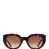 RENDEL PARIS Lunettes De Soleil Donna Red Tortoise Gradient Brown