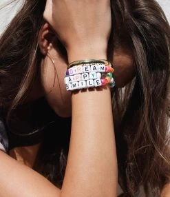 LAUREN RUBINSKI Bracelet Love Beads HAPPY Jaune Vert 5 LAUREN RUBINSKI Bracelet Love Beads HAPPY Jaune Vert -Shaker Jewels Magasin dscf9836