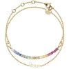 ATELIER PAULIN Bracelet Double Saphir Rainbow Love Gold Filled