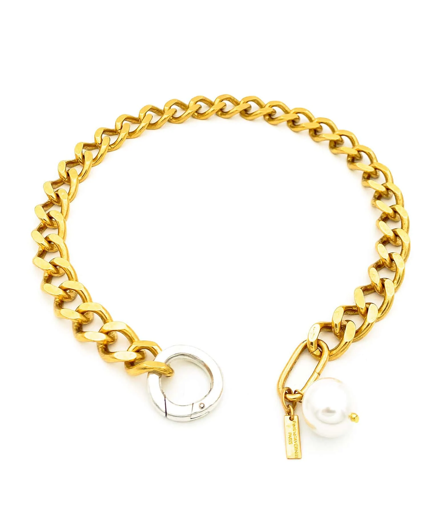 PERRINE TAVERNITI Collier Magellan Bicolore Doré Perles Nacre 1 PERRINE TAVERNITI Collier Magellan Bicolore Doré Perles Nacre