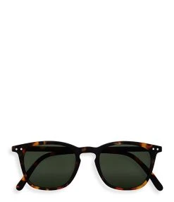 IZIPIZI Lunettes De Soleil #E La Trapèze Tortoise Green Lenses