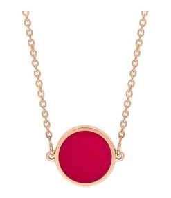 Ginette NY Collier Ever Mini Disc Corail Or Rose