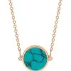 Ginette NY Collier Ever Mini Disc Turquoise Or Rose