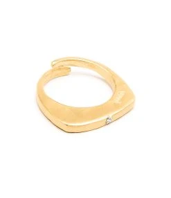 LSONGE Bague Ăclat 1 Argent DorĂ© Ămail DiamantĂ©