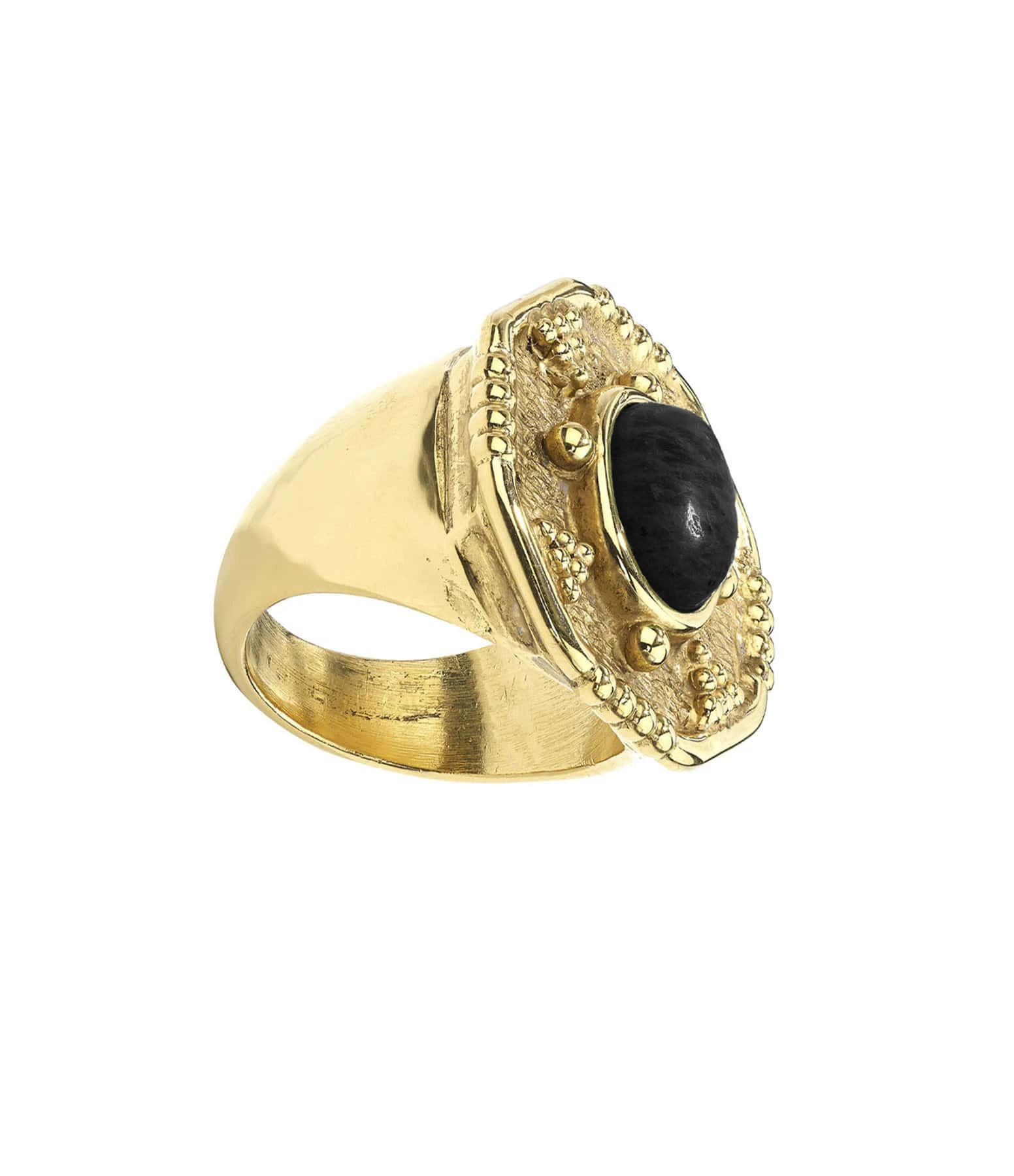 GOOSSENS PARIS Bague Essaouira Agate Noire 1 GOOSSENS PARIS Bague Essaouira Agate Noire